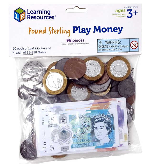 UK Pound Sterling Play Money for Kids