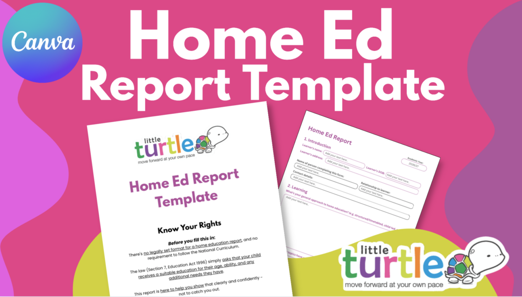Home Ed Report Template - Canva Editable